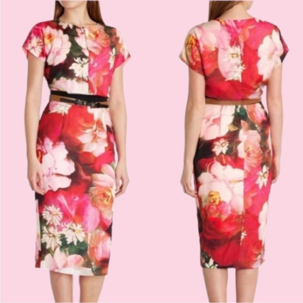 TED BAKER Cocoe Rose Floral Dress 4